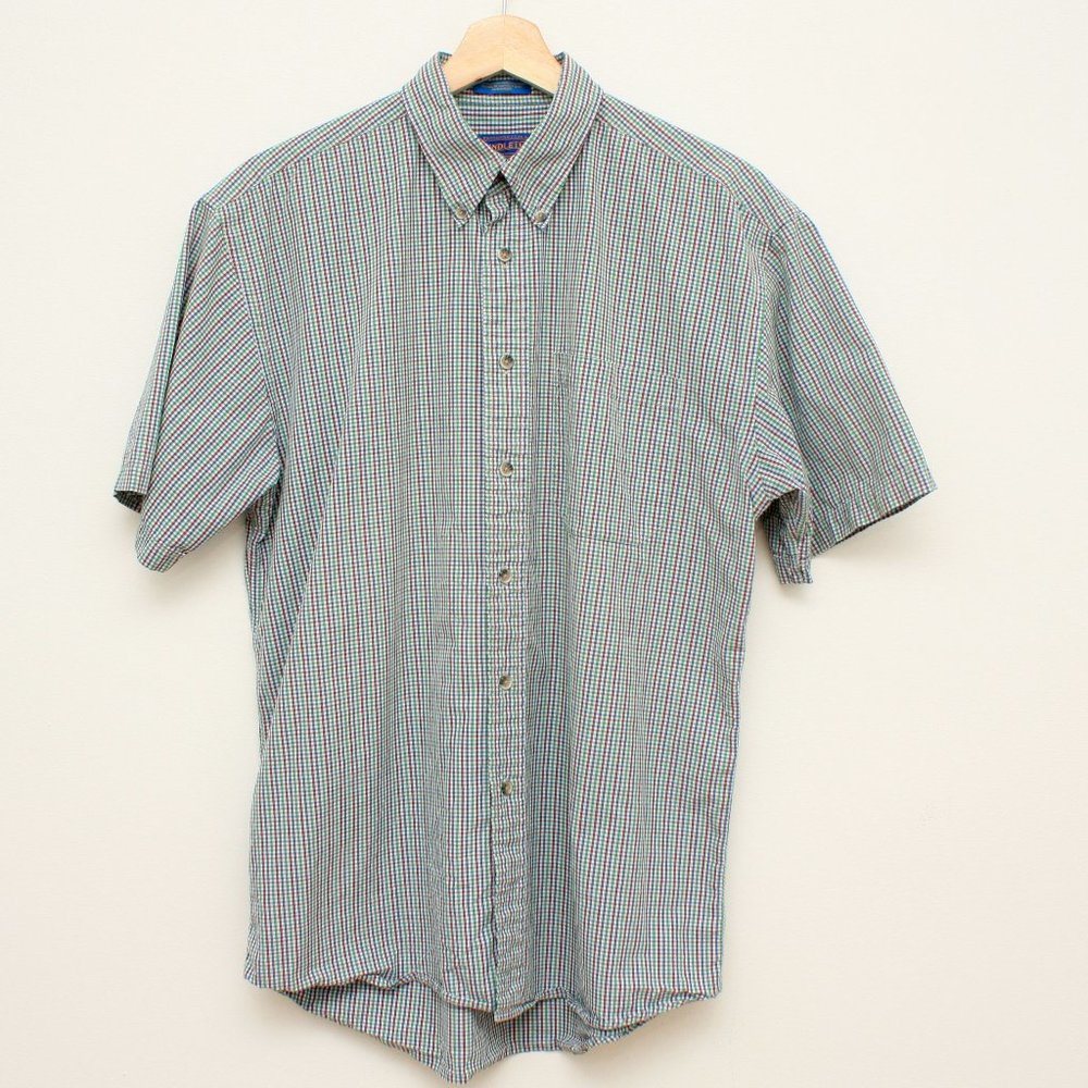 Pendleton Men's Checkered Button down SS shirt Medium